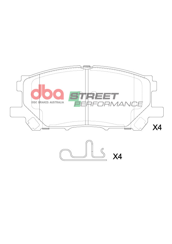 DBA DB8890SP - Brake Pads Street Performance | Rear Axle