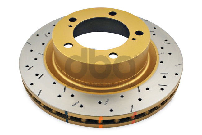 DBA DBA42722XS-1838XP - Brake Kit - 4000 Series T3 Slotted & Xtreme Performance Brake Pads (2x DBA42722XS + DB1838XP)