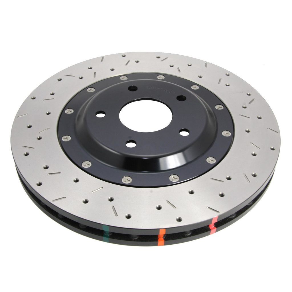 DBA DBA5010BLKXS - 5000 series - Crossed Drilled & Slotted 2-Piece Black Hat