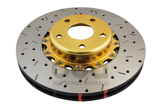 DBA DBA5010GLDXS - 5000 series - Crossed Drilled & Slotted 2-Piece Gold Hat