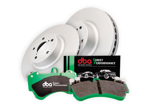 DBA DBA2332E-2374SP - Brake Kit - Street Series En-Shield Plain & Street Performance Brake Pads  (2x DBA2332E + DB2374SP)