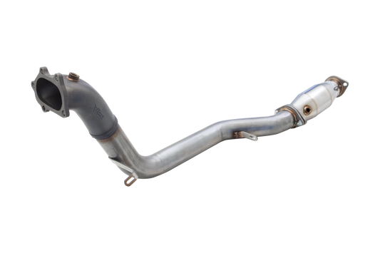 Xforce 3" Downpipe with High-Flow Catalytic Converter, 304 Matt finish Stainless Steel (for track and off road use only)