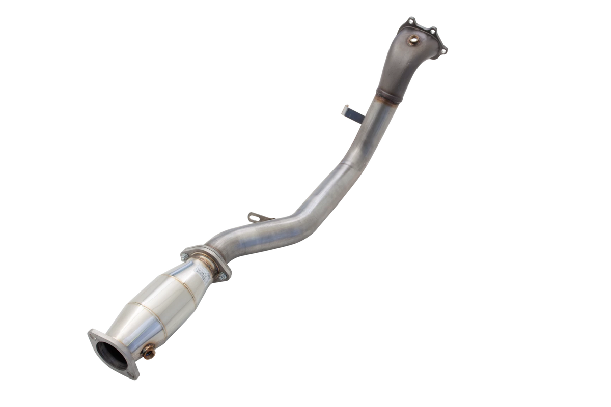 Xforce 3" Downpipe with High-Flow Catalytic Converter, 304 Matt finish Stainless Steel (for track and off road use only)-2