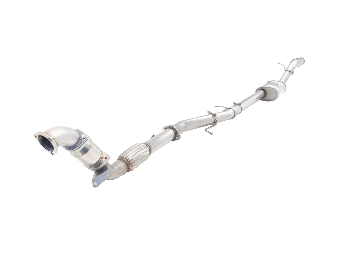 Xforce 3" Turbo-Back System with High-Flow Catalytic Converter, 409 Raw Stainless Steel