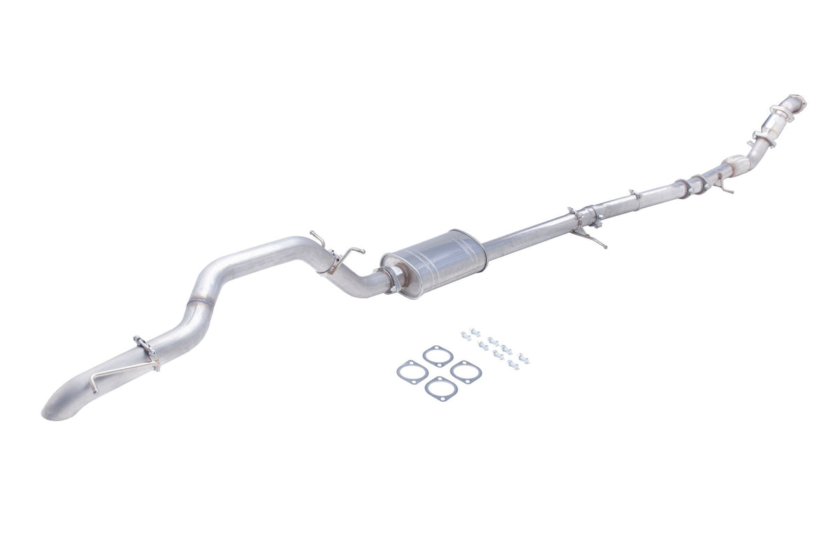Xforce 3" Turbo-Back System with High-Flow Catalytic Converter, 409 Raw Stainless Steel-2