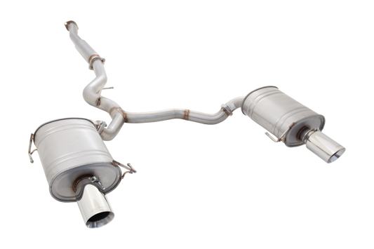 Xforce 3" Cat-Back System with Round Mufflers, 409 Stainless Steel