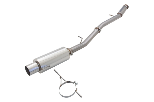 Xforce 3" Cat-Back System with Straight-Out Cannon Muffler, 409 Raw Stainless Steel