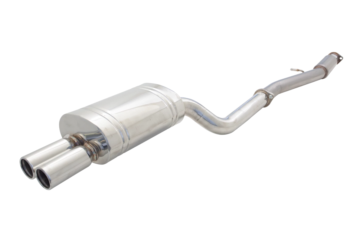 Xforce 3" Cat-Back System with Oval Twin-Tip Muffler, 409 Raw Stainless Steel