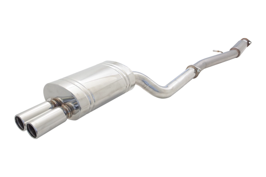 Xforce 3" Cat-Back System with Oval Twin-Tip Muffler, 409 Raw Stainless Steel