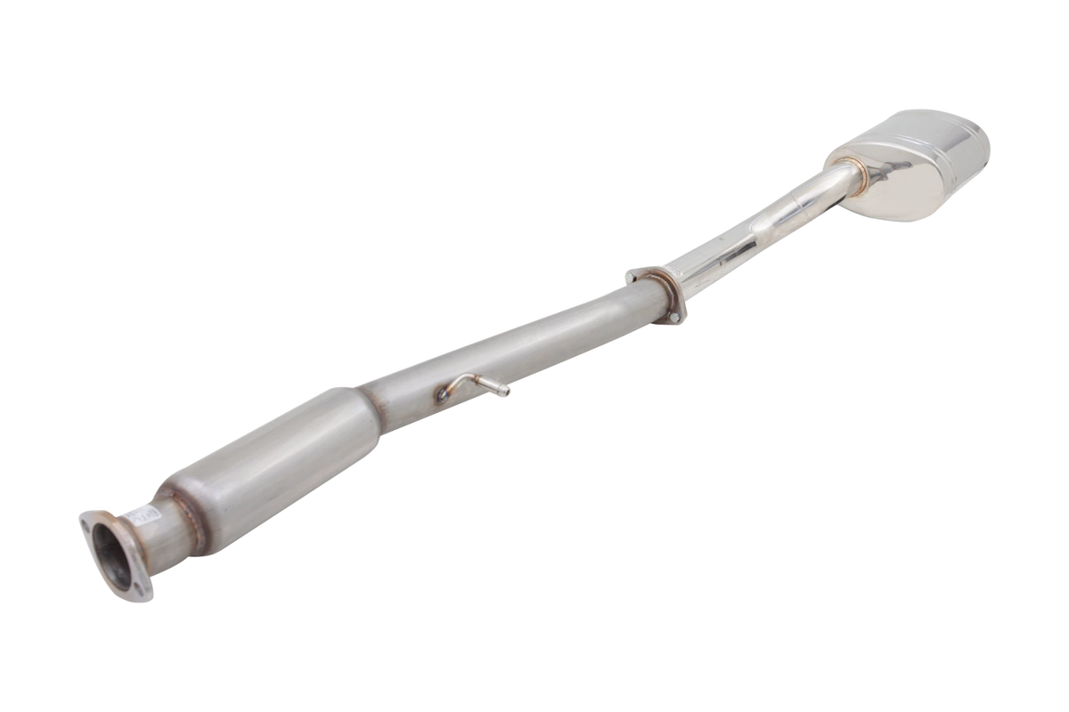 Xforce 3" Cat-Back System with Oval Twin-Tip Muffler, 409 Raw Stainless Steel-3