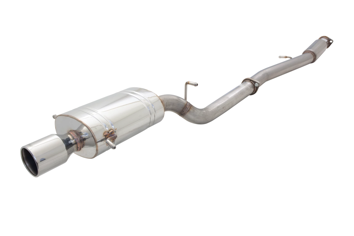Xforce 3" Cat-Back System with Oval Single-Tip Muffler, 409 Raw Stainless Steel