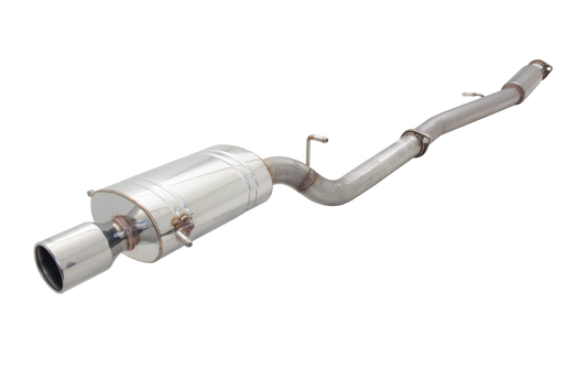 Xforce 3" Cat-Back System with Oval Single-Tip Muffler, 409 Raw Stainless Steel