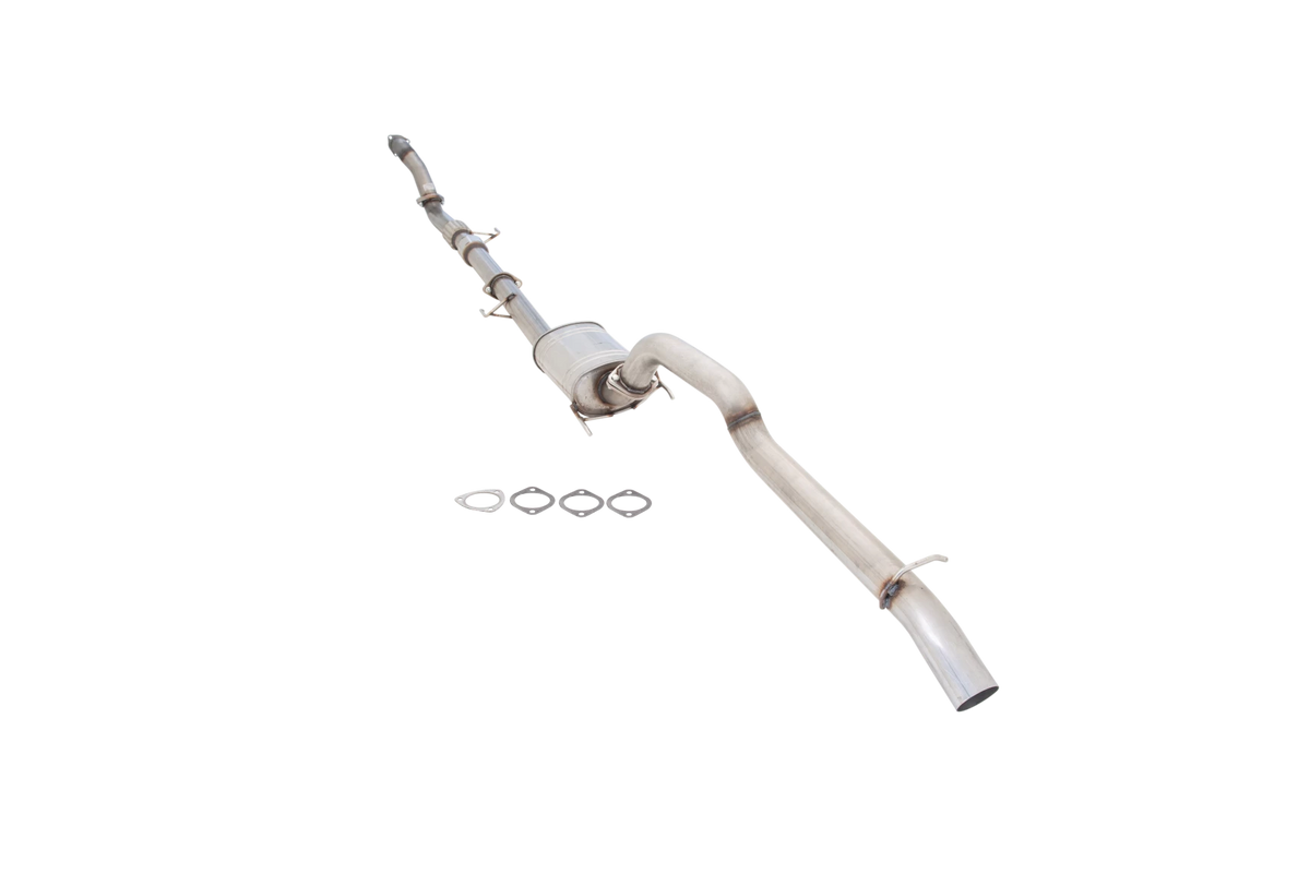 Xforce 3" Diesel Turbo-Back System with High-Flow Catalytic Converter, 409 Raw Stainless Steel