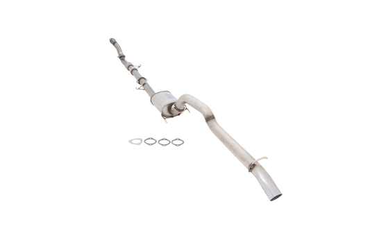 Xforce 3" Diesel Turbo-Back System with High-Flow Catalytic Converter, 409 Raw Stainless Steel