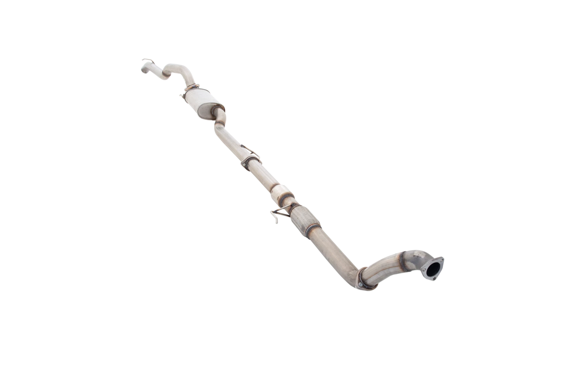 Xforce 3" Diesel Turbo-Back System with High-Flow Catalytic Converter, 409 Raw Stainless Steel-2