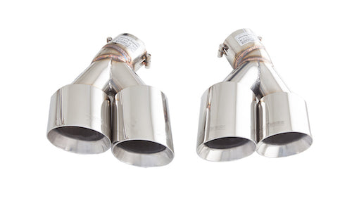 Xforce Twin 4" Quad Tips (For Xforce system, will not fit OEM)