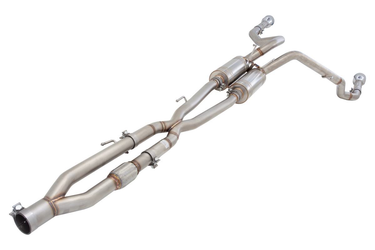 Xforce 2.5″ to twin 3″ Cat-Back System, 304 Stainless Steel-3