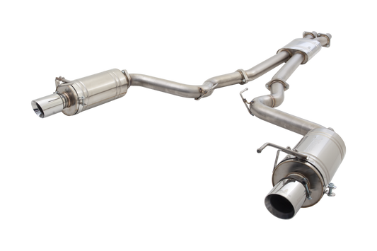 Xforce 3" Cat-Back System with Round Mufflers, 304 Stainless Steel
