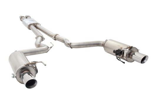 Xforce 3" Cat-Back System with Round Varex Mufflers, 304 Stainless Steel