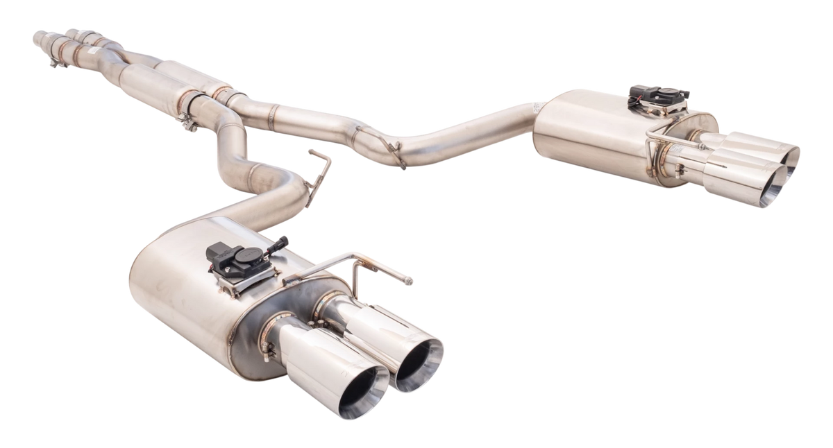 Xforce 2.5" Cat-Back System with Oval Varex Mufflers, 304 Stainless Steel