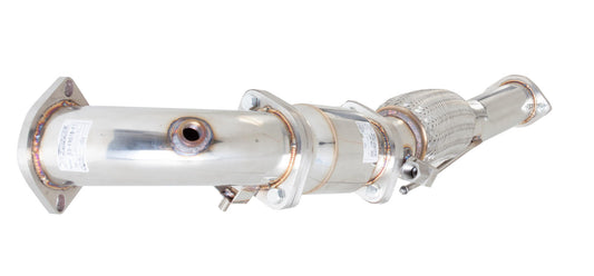 Xforce 3" Downpipe with High-Flow Catalytic Converter, 304 Stainless Steel (for track and off road use only)-2