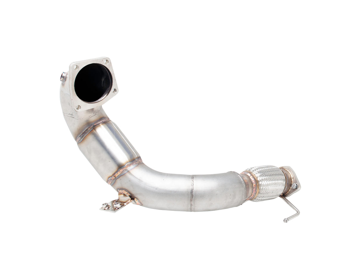 Xforce 4"-3" Downpipe with High-Flow Catalytic Converter (Fits Xforce and OEM Cat-Back), 304 Stainless Steel (for track and off road use only)