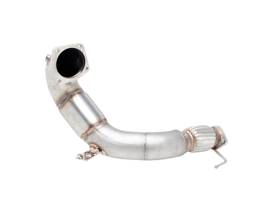 Xforce 4"-3" Downpipe with High-Flow Catalytic Converter (Fits Xforce and OEM Cat-Back), 304 Stainless Steel (for track and off road use only)