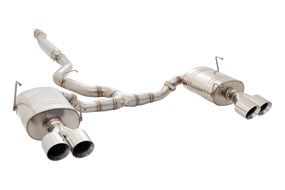 Xforce 3" Cat-Back System with Oval Mufflers (STREET SYSTEM), 304 Stainless Steel
