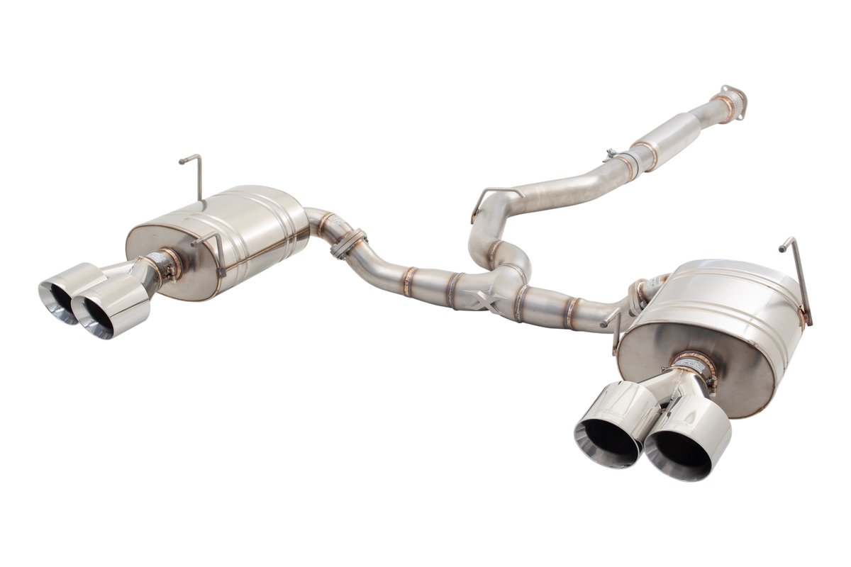 Xforce 3" Cat-Back System with Oval Mufflers (STREET SYSTEM), 304 Stainless Steel-2