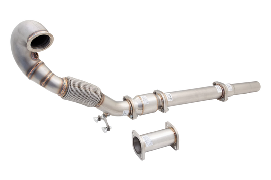 Xforce 3" Downpipe with High-Flow Catalytic Converter, 304 Stainless Steel (for track and off road use only)