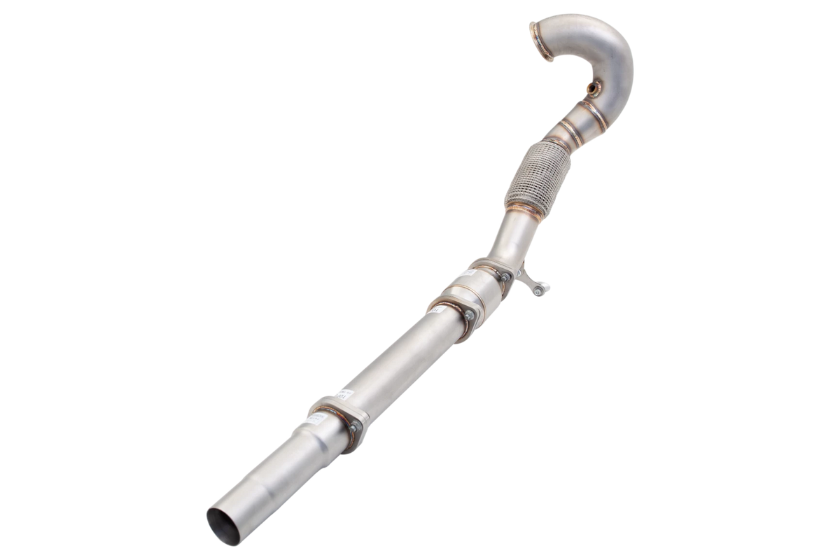 Xforce 3" Downpipe with High-Flow Catalytic Converter, 304 Stainless Steel (for track and off road use only)-3