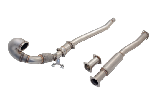 Xforce 3" Downpipe with High-Flow Catalytic Converter, 304 Stainless Steel (for track and off road use only)