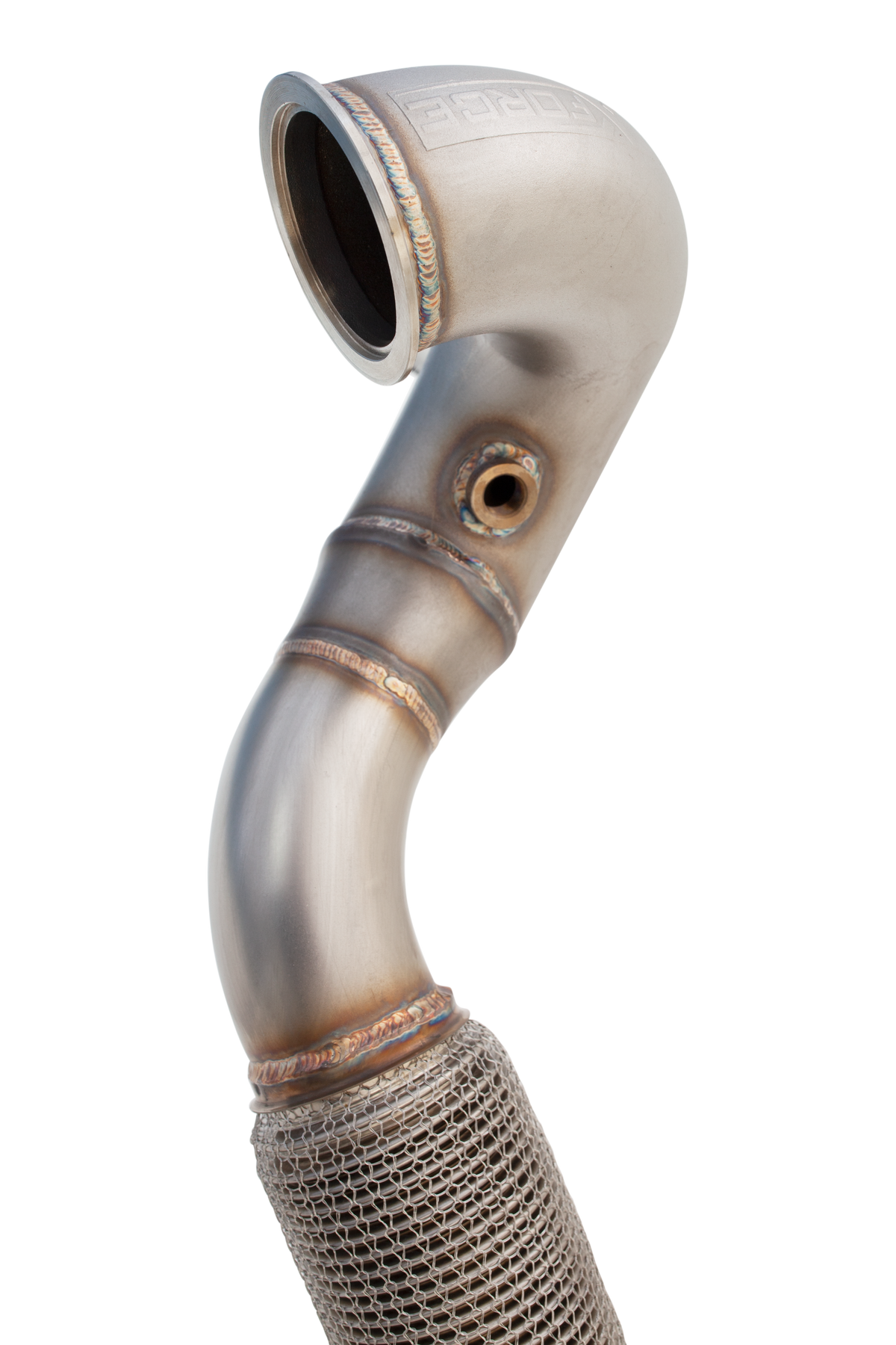 Xforce 3" Downpipe with High-Flow Catalytic Converter, 304 Stainless Steel (for track and off road use only)-3