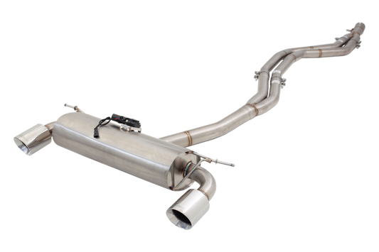Xforce Dual 2.5"-3" Cat-Back System Varex Muffler, 304 Stainless Steel