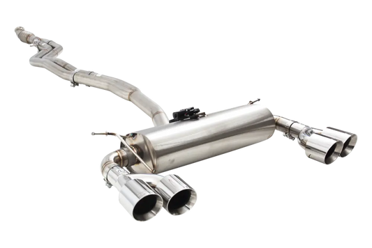 Xforce Dual 2.5"-3" Cat-Back System Varex Muffler, 304 Stainless Steel