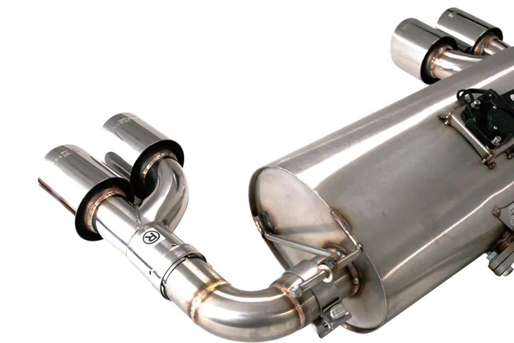 Xforce Dual 2.5"-3" Cat-Back System Varex Muffler, 304 Stainless Steel-5
