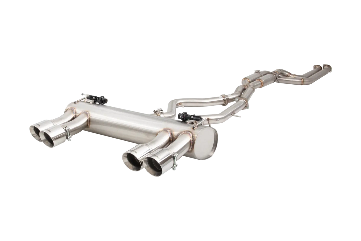 Xforce 2.5" Twin Cat-Back System Varex Muffler, 304 Stainless Steel