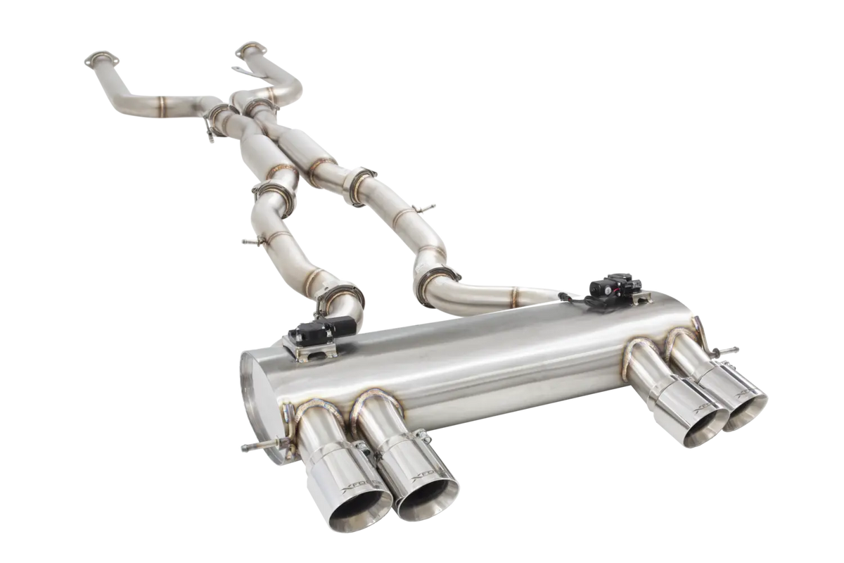 Xforce 3" Twin Cat-Back System Varex Muffler, 304 Stainless Steel