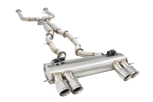 Xforce 3" Twin Cat-Back System Varex Muffler, 304 Stainless Steel
