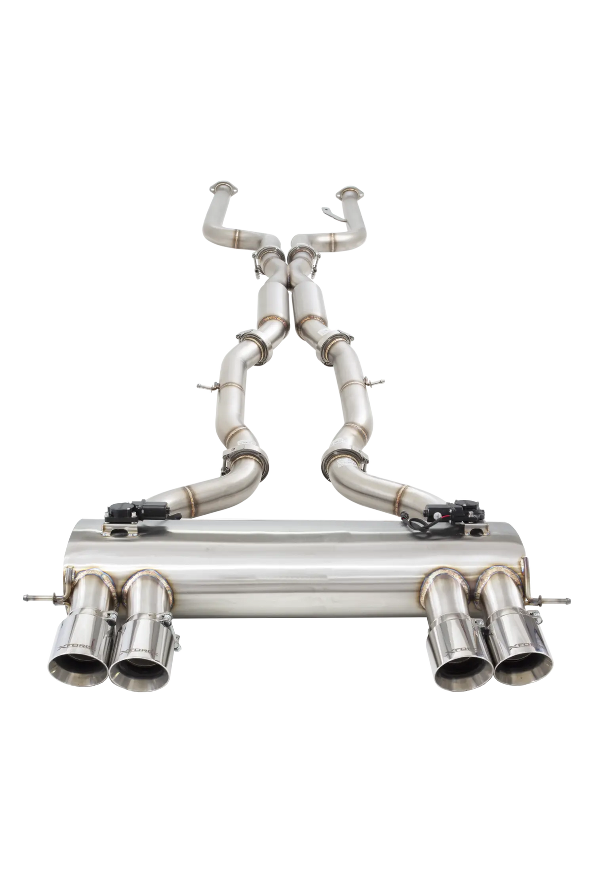 Xforce 3" Twin Cat-Back System Varex Muffler, 304 Stainless Steel-2