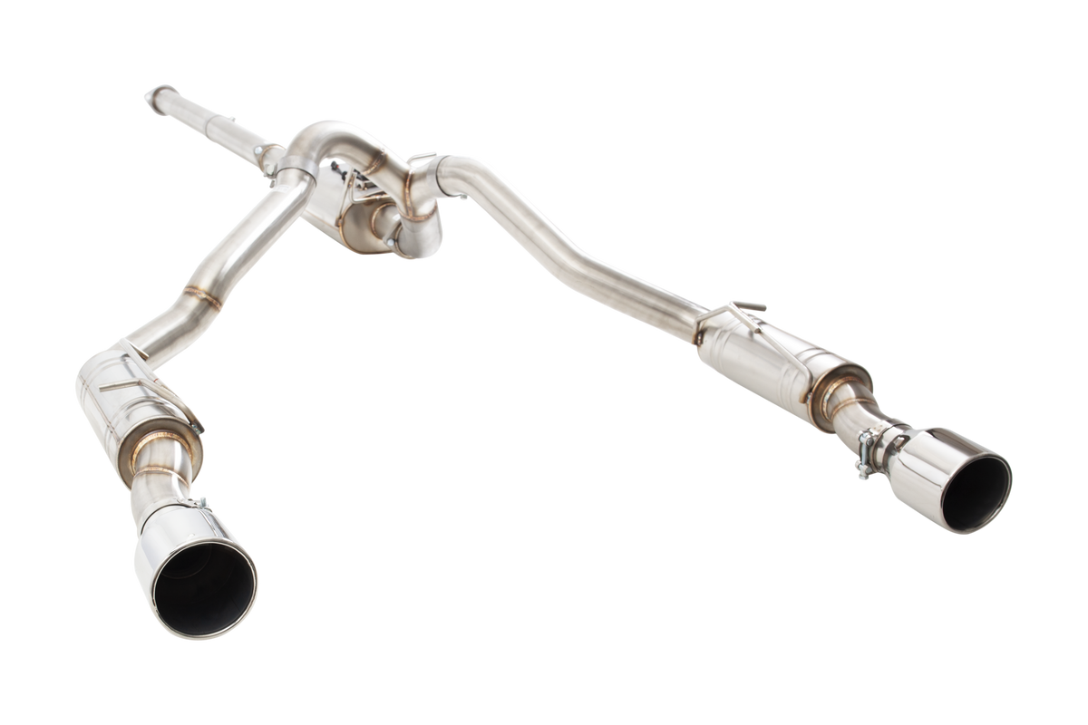 Xforce 3.5" to twin 3″ Varex Cat-Back System, 304 Stainless Steel-2