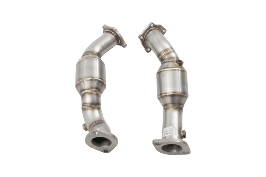 Xforce 2.5" Downpipes with High-Flow Catalytic Converters, 304 Stainless Steel (for track and off road use only)