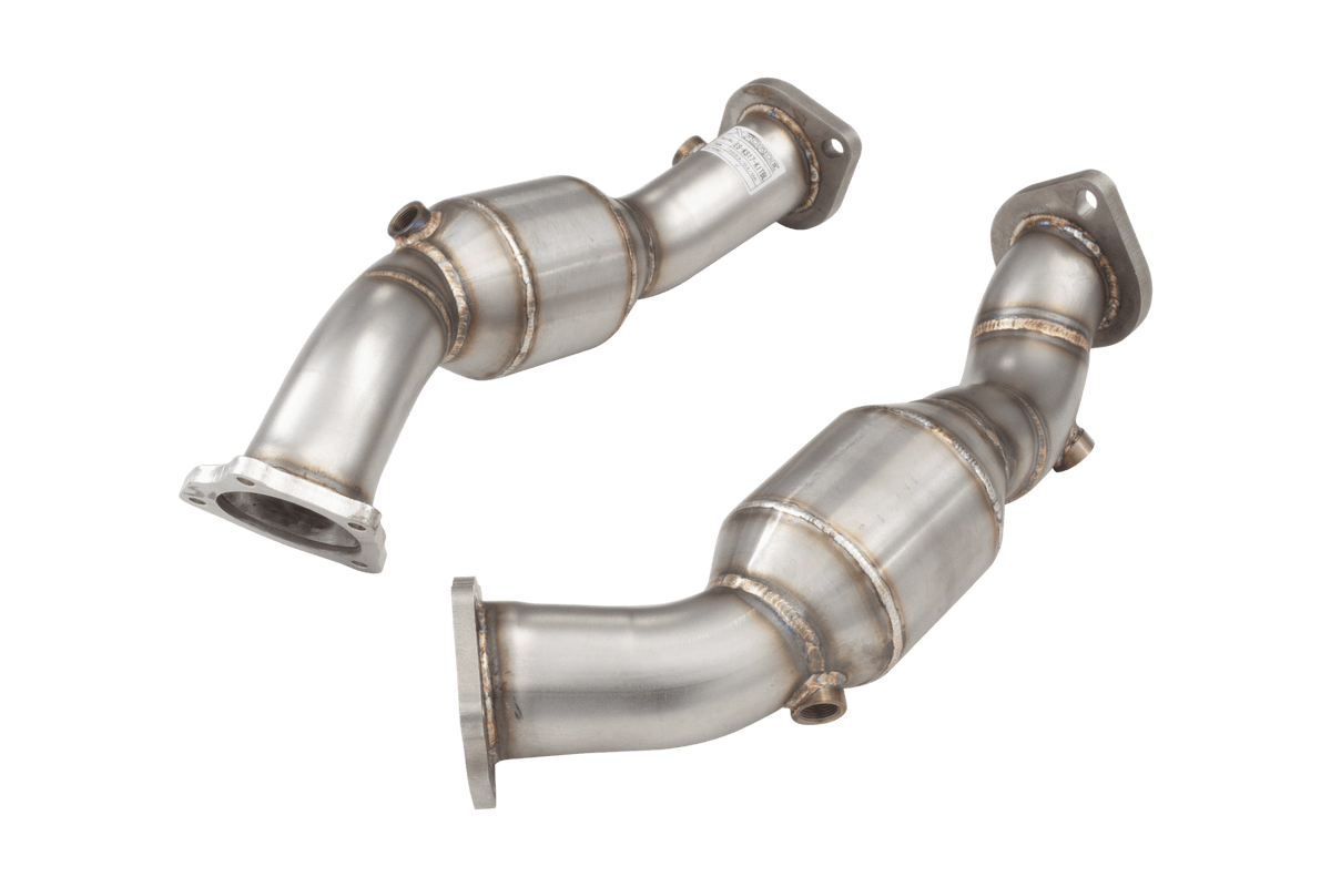 Xforce 2.5" Downpipes with High-Flow Catalytic Converters, 304 Stainless Steel (for track and off road use only)-4