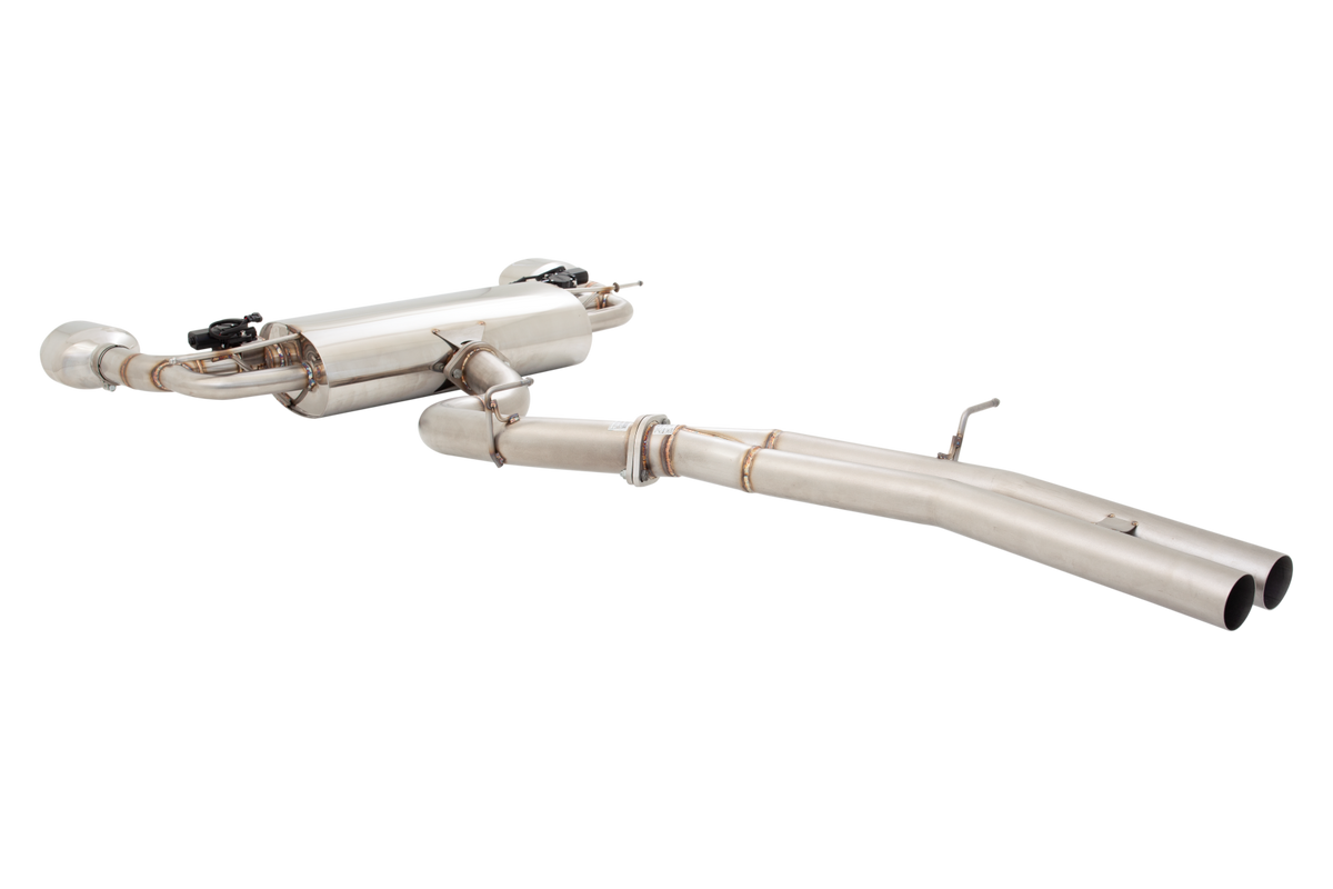 Xforce Twin 2.5" to 3" Cat-Back System with Varex Muffler, 304 Stainless Steel-2