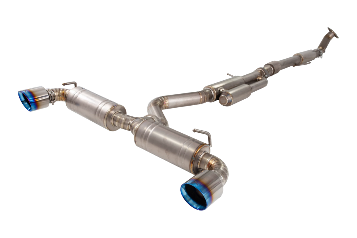 Xforce 3" Cat-Back System, Titanium with Burnt Blue Tips