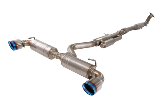 Xforce 3" Cat-Back System, Titanium with Burnt Blue Tips