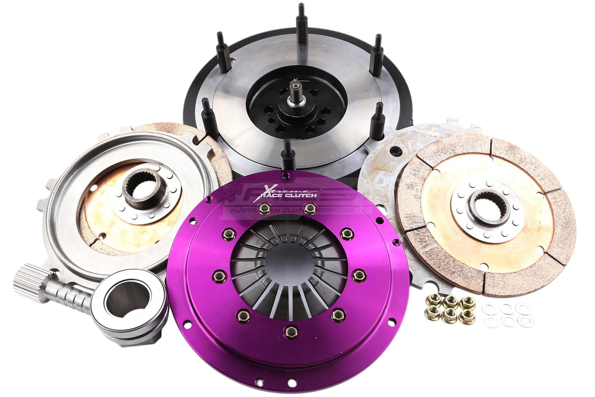 Xtreme Performance - 200mm Rigid Ceramic Twin Plate Clutch Kit Incl Flywheel 1200Nm