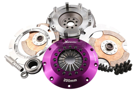 Xtreme Performance - 200mm Rigid Ceramic Twin Plate Clutch Kit Incl Flywheel 1200Nm
