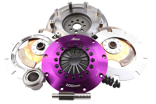Xtreme Performance - 200mm Rigid Ceramic Twin Plate Clutch Kit Incl Flywheel 1200Nm