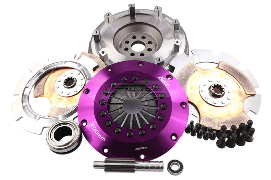 Xtreme Performance - 200mm Rigid Ceramic Twin Plate Clutch Kit Incl Flywheel 1200Nm